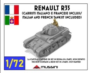 画像1: Mussini（ムッシーニ）[MM072-061]1/72 WWII フランス ルノーR35戦車(乗員1体付) (1)