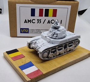 画像2: Mussini（ムッシーニ）[MM072-062]1/72 WWII フランス ルノーAMC35(ACG-1)戦車(乗員1体付) (2)