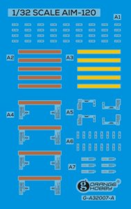 画像2: オレンジホビー[A32-054]1/32 現用 アメリカ空軍AIM-120Cアムラーム 4発入り(各社キット対応) (2)