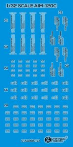 画像3: オレンジホビー[A32-054]1/32 現用 アメリカ空軍AIM-120Cアムラーム 4発入り(各社キット対応) (3)