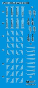 画像2: オレンジホビー[A32-055]1/32 現用 アメリカ空軍AIM-120Bアムラーム 4発入り(各社キット対応) (2)