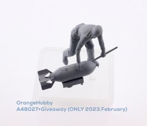 画像4: オレンジホビー[A48-027]1/48 WWII アメリカ海軍 爆弾カート/500ポンド爆弾(3Dプリント製) (4)
