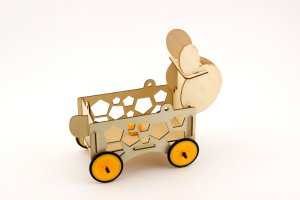 画像1: オレンジホビー[ZW01-48]木製モデル バニーライト (1)