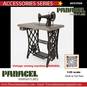 画像1: Paracel Miniatures[ACC3528]1/35 汎用 足踏み式シンガーミシン (1)