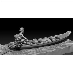 画像2: Paracel Miniatures[ACC3529]1/35 汎用 ベトナム 木造船 w/コーラー4エンジン (2)