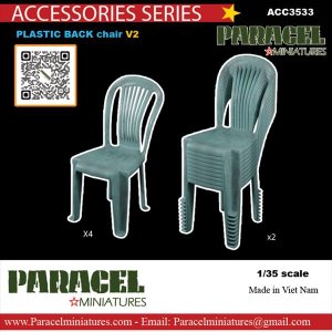 画像1: Paracel Miniatures[ACC3533]1/35 プラ製バックチェア v2(6個入) (1)