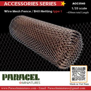 画像1: Paracel Miniatures[ACC3540]1/35 汎用 金網フェンス/B40ネット タイプ1 (1)