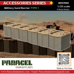 画像1: Paracel Miniatures[ACC3542]1/35 現用 アメリカ 軍用サンドバリアー タイプ1(6個入) (1)