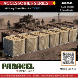 画像1: Paracel Miniatures[ACC3543]1/35 現用 アメリカ 軍用サンドバリアー タイプ2(6個入) (1)