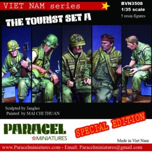 画像1: Paracel Miniatures[BVN3508]1/35 ベトナム戦争  米陸軍M113搭乗兵 ツーリストセットA 出撃 (1)