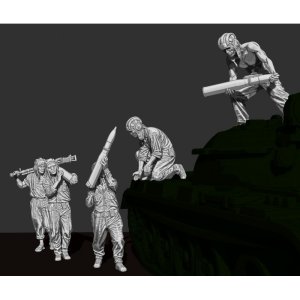 画像3: Paracel Miniatures[MINI4817]1/48 現用 北ベトナム軍(NVA)戦車兵 弾薬補給セット(5体入) (3)