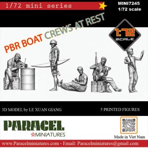 画像1: Paracel Miniatures[MINI7245]1/72 現用 アメリカ 哨戒艇乗員休息セット(5体入) (1)