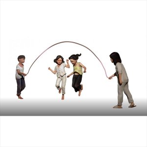 画像2: Paracel Miniatures[VN3511]1/35 現用 ベトナム 縄跳び遊びの子供たち(4体入) (2)