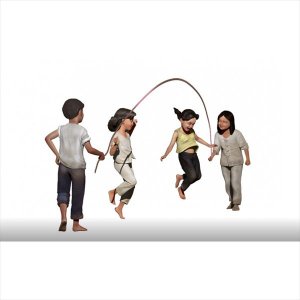 画像3: Paracel Miniatures[VN3511]1/35 現用 ベトナム 縄跳び遊びの子供たち(4体入) (3)