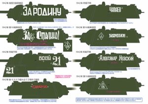 画像2: Passion Models[P35D-009]1/35 KV-1スローガンデカールセット[対応キット：タミヤMM35372他] (2)