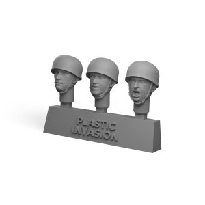 画像2: PLASTIC INVASION[OD#03]1/35 WWII ドイツ エモーションセット 降下猟兵ヘッド 初期タイプ(6個入) (2)