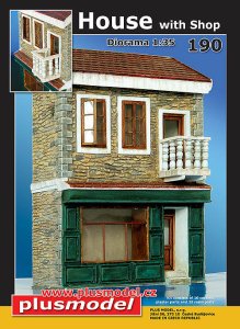 画像1: PlusModel[PM190]1/35民家 店舗付き (1)