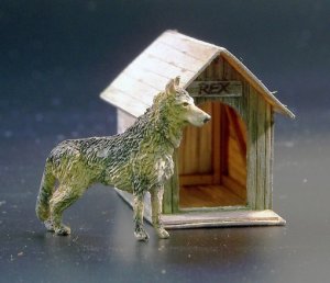 画像1: PlusModel[PM423]1/35犬と犬小屋 (1)