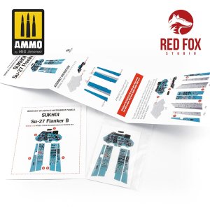 画像2: レッドフォックススタジオ[RFSQS-32056]1/32 Su-27 フランカーB用3Dアクリルインパネ (トランペッター用) (2)