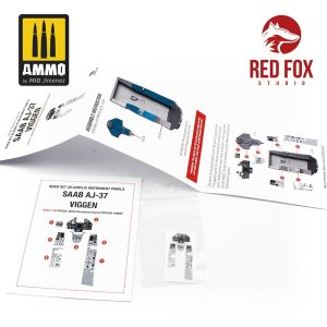 画像2: レッドフォックススタジオ[RFSQS-48016]1/48 AJ-37 ビゲン用3Dアクリルインパネ (スペシャルホビー用) (2)