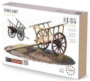 画像1: RTディオラマ[RTD35488]1/35 支柱付き荷車 (1)
