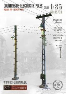 画像1: RTディオラマ[RTD35703]1/35 地方の電柱 (2個)(高さ180mm) (1)