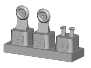 画像3: Rado Miniatures[RDM35PE07]1/35 WWII ドイツ戦車兵用ヘッドフォンセット エッチング&レジン (3)