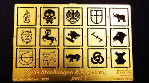 画像2: Rado Miniatures[RDM35PE13]1/35 WWII ドイツ 突撃砲旅団 突撃砲大隊 部隊章テンプレート＃1(全1/35突撃砲キット用) (2)