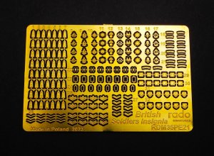 画像2: Rado Miniatures[RDM35PE21]1/35 WWII イギリス軍兵士記章エッチングパーツセット (2)