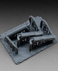 画像2: Rado Miniatures[RDM35S110]1/35 WWII ドイツ ヘッツァー駆逐戦車初期型/中期型 標準排気マフラー(タコム用 新品/変形3個入) (2)
