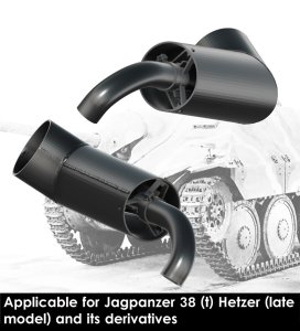 画像2: Rado Miniatures[RDM35S14]1/35 WWII ドイツ ヘッツァー駆逐戦車用後期型マフラー(3Dプリント製 1個入) (2)