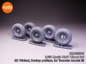 画像2: Rado Miniatures[RDM35S15]1/35 WWII イギリス モーリスボフォースC9/B用自重変形タイヤセット＃1 ダンロップタイヤ(3Dプリント製 サンダーモデル用) (2)
