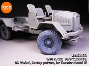 画像5: Rado Miniatures[RDM35S15]1/35 WWII イギリス モーリスボフォースC9/B用自重変形タイヤセット＃1 ダンロップタイヤ(3Dプリント製 サンダーモデル用) (5)