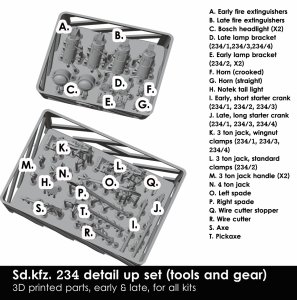 画像2: Rado Miniatures[RDM35S52]1/35 WWII ドイツ Sd.Kfz.234 8輪重装甲車シリーズ用ディテールアップセット(汎用) (2)