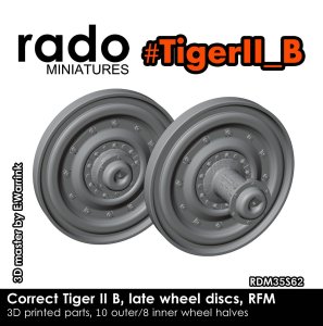 画像1: Rado Miniatures[RDM35S62]1/35 WWII ドイツ キングタイガー 後期タイプ転輪セット(ライフィールドモデル用) (1)