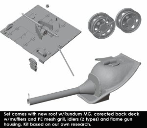 画像1: Rado Miniatures[RDM35S80]1/35 WWII ドイツ ヘッツァー駆逐戦車 火炎放射型コンバージョンセット(タコム2180用) (1)