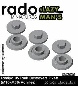 画像1: Rado Miniatures[RDM35S82]1/35 WWII アメリカ M10/M36/アキリーズ駆逐戦車 リベットセット 「レイジー・マン」タイプ(タミヤ用) (1)