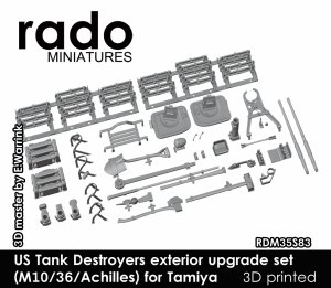 画像1: Rado Miniatures[RDM35S83]1/35 WWII アメリカ M10/M36/アキリーズ駆逐戦車 外装アップグレードセット(タミヤ用) (1)