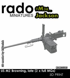 画像1: Rado Miniatures[RDM35S85]1/35 WWII アメリカ駆逐戦車 ブローニング.50口径機関銃セット(2個入) (1)