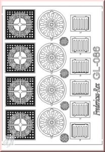 画像2: Reality in Scale[GL-086]マンホールの蓋2種 8個、排水口6個 (2)