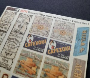 画像5: Reality in Scale[RIS35274]1/35 売店名/業種名別店頭木製看板 フランス語セット1 (5)