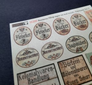 画像5: Reality in Scale[RIS35290]1/35 売店名/業種名別店頭木製看板 ドイツ語セット3 (5)