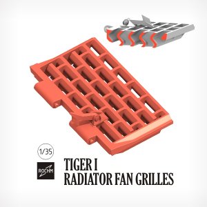 画像2: ロコムモデル[RP35085]1/35 WWII ドイツ タイガーI重戦車極初期型/初期型用 ラジエターファングリルセット Ver.1(ドラゴン用) (2)