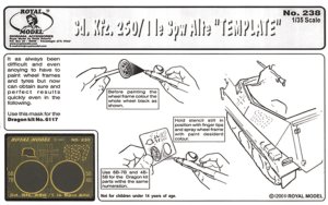 画像1: RoyalModel[RM238]1/35 独 Sd.kfz.250 アルテ用テンプレート (1)