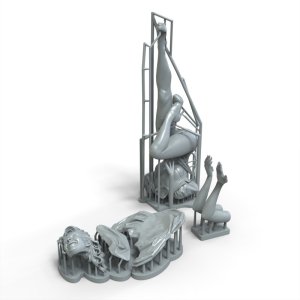 画像2: RoyalModel[RM1081]1/35 現用 足を高く上げたピンナップガール (2)