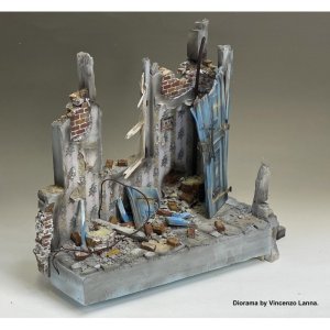 画像3: RoyalModel[RM1099]1/16 ジオラマアクセサリー WWII ドイツの廃墟の家 No.1 (3)