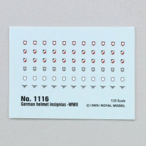 画像1: RoyalModel[RM1116]1/35 WWII ドイツ ヘルメット記章デカール (1)