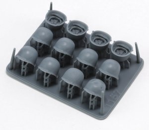 画像1: RoyalModel[RM1157]1/35 WWII アメリカ ヘルメットセット(12個入) (1)