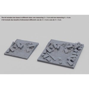 画像2: RoyalModel[RM1166]1/35 ジオラマベース 崩れた工場の壁(3x3cm/4x4cm) (2)
