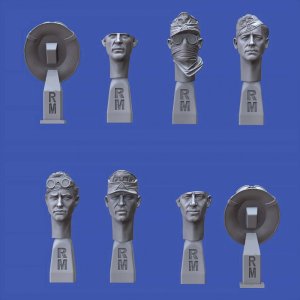 画像2: RoyalModel[RM949]1/35 WWII ドイツ アフリカ軍団“DAK”ヘッドセット(6個入) (2)